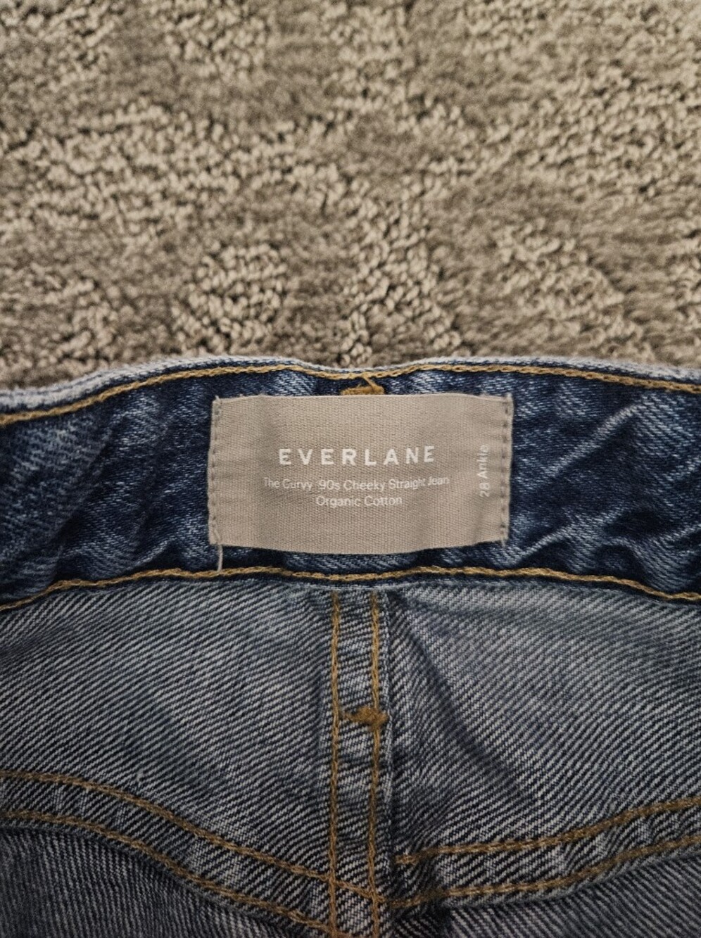 Everlane Straight Leg Jeans in Medium Blue - Picture 5 of 7